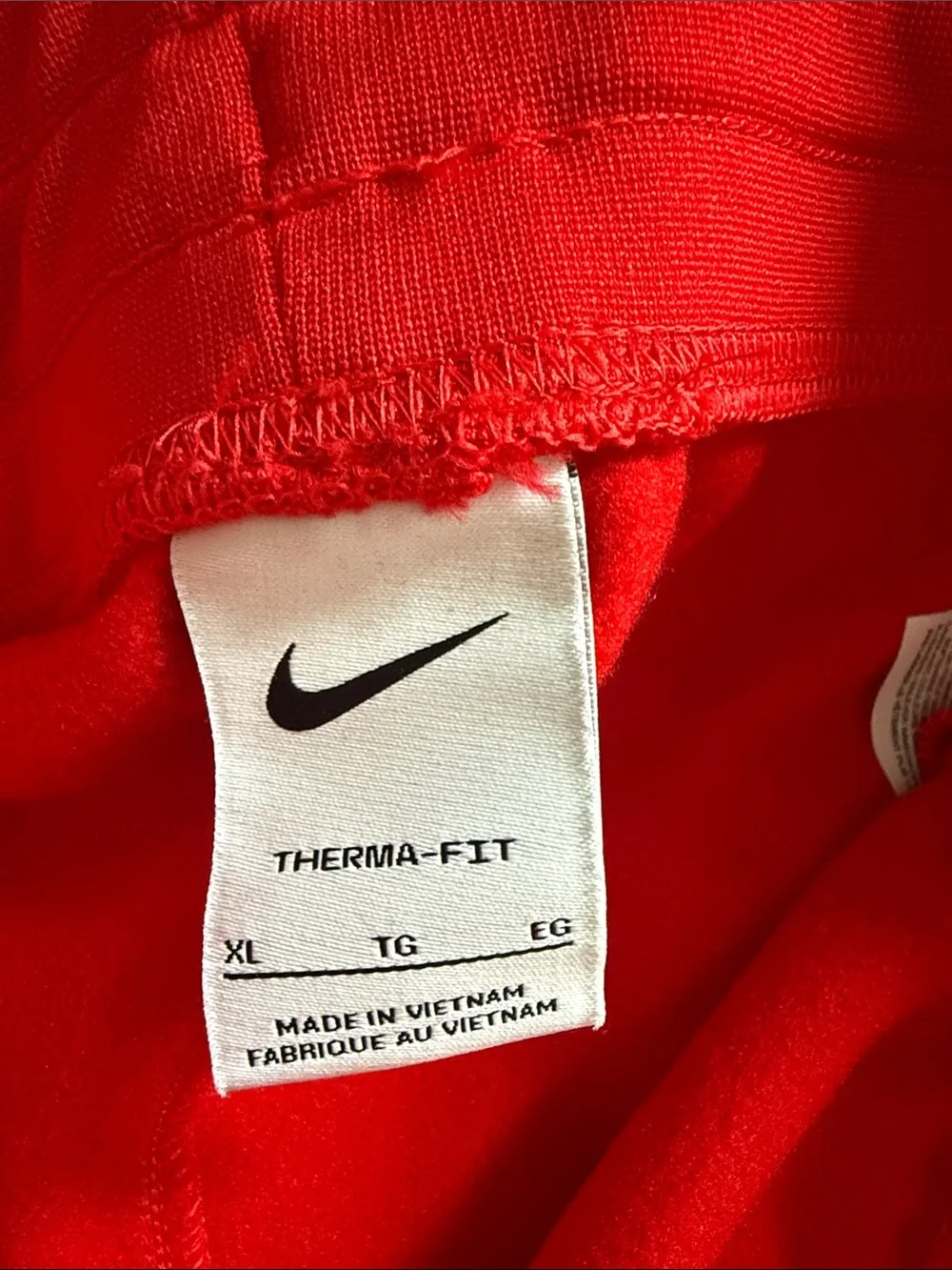Nike Kids Red Joggers with White Side Panels